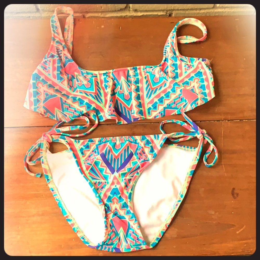 Geometric Neon Bikini